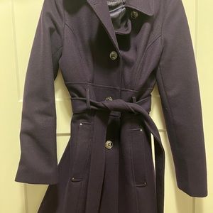 Like New Womens Dark Purple Pea Coat